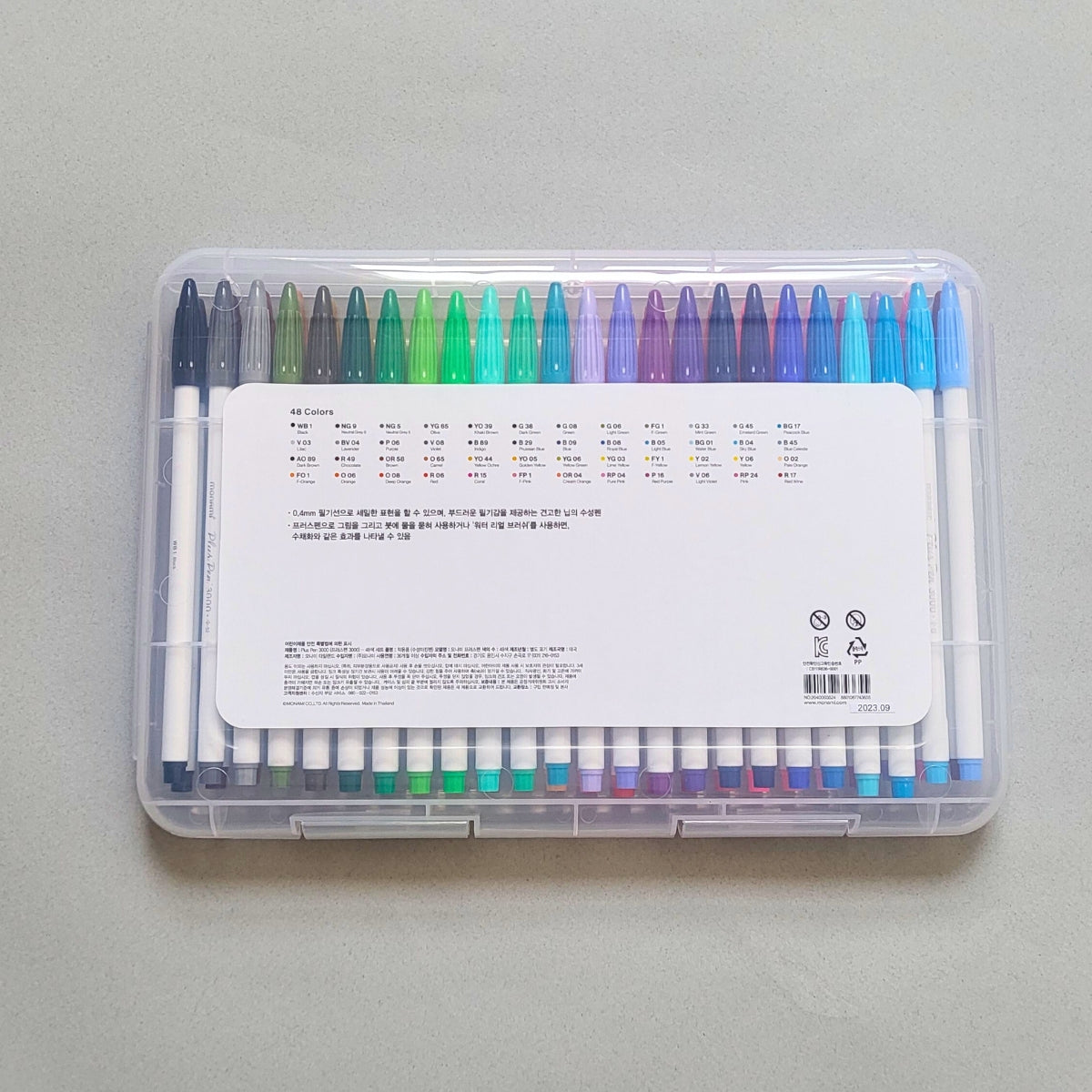 Pluma fineliner Plus Pen 3000, set de 48 piezas