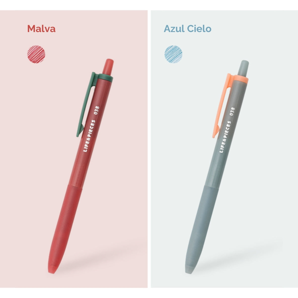 Pluma gel transparente Life & Pieces, 0.38 mm