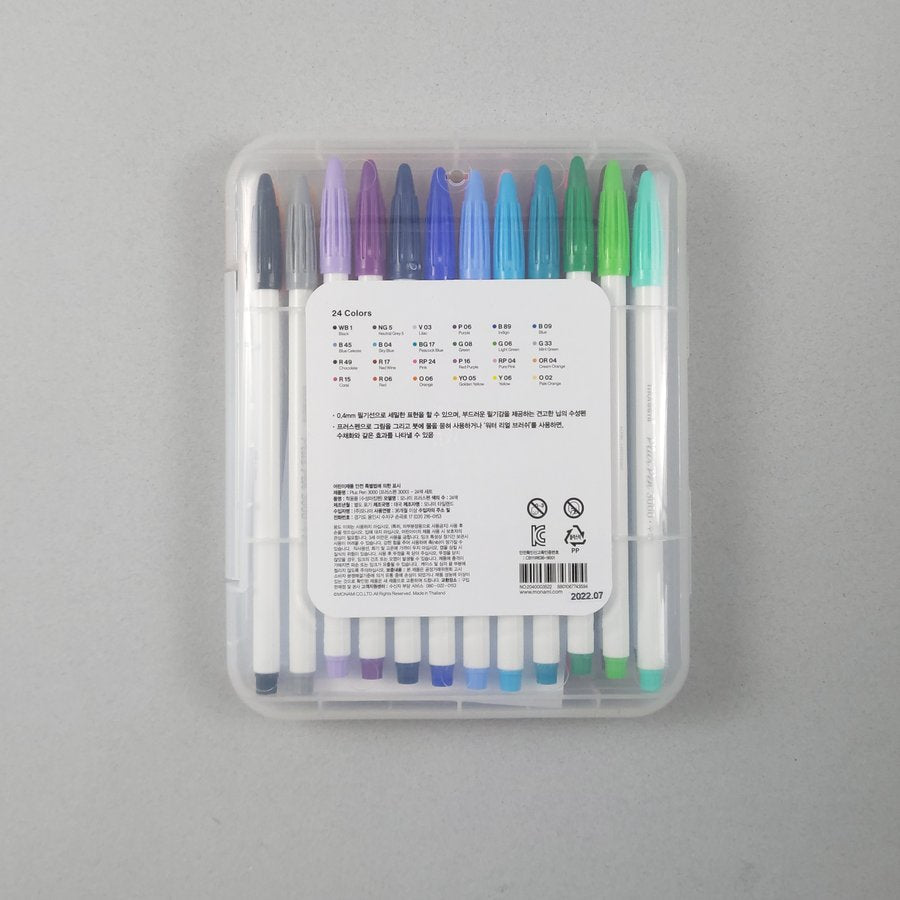 Pluma fineliner Plus Pen 3000, set de 24 piezas