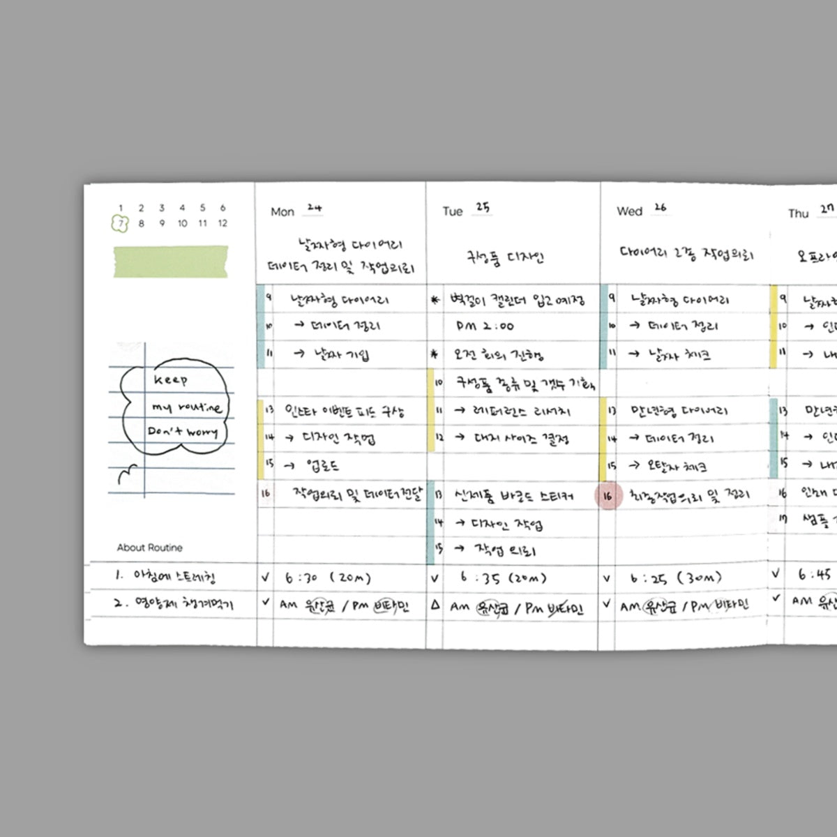 Agenda semanal Life Routine