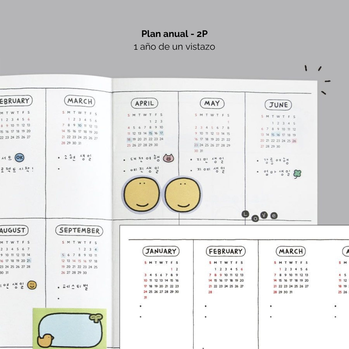 2027 Agenda semanal Doodle