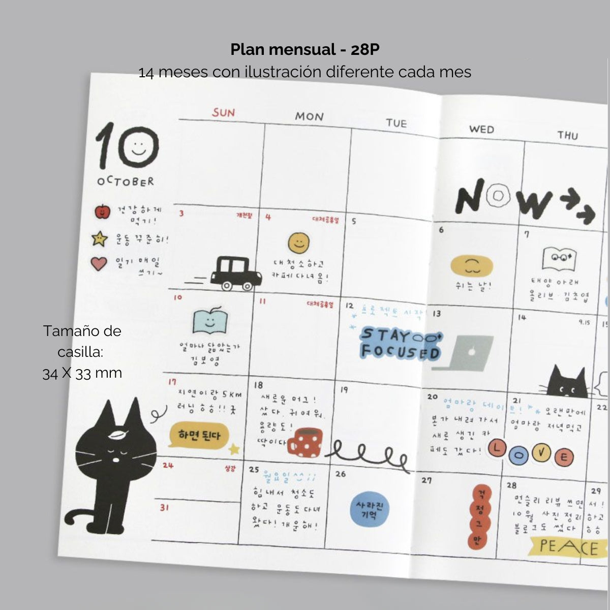 2027 Agenda semanal Doodle