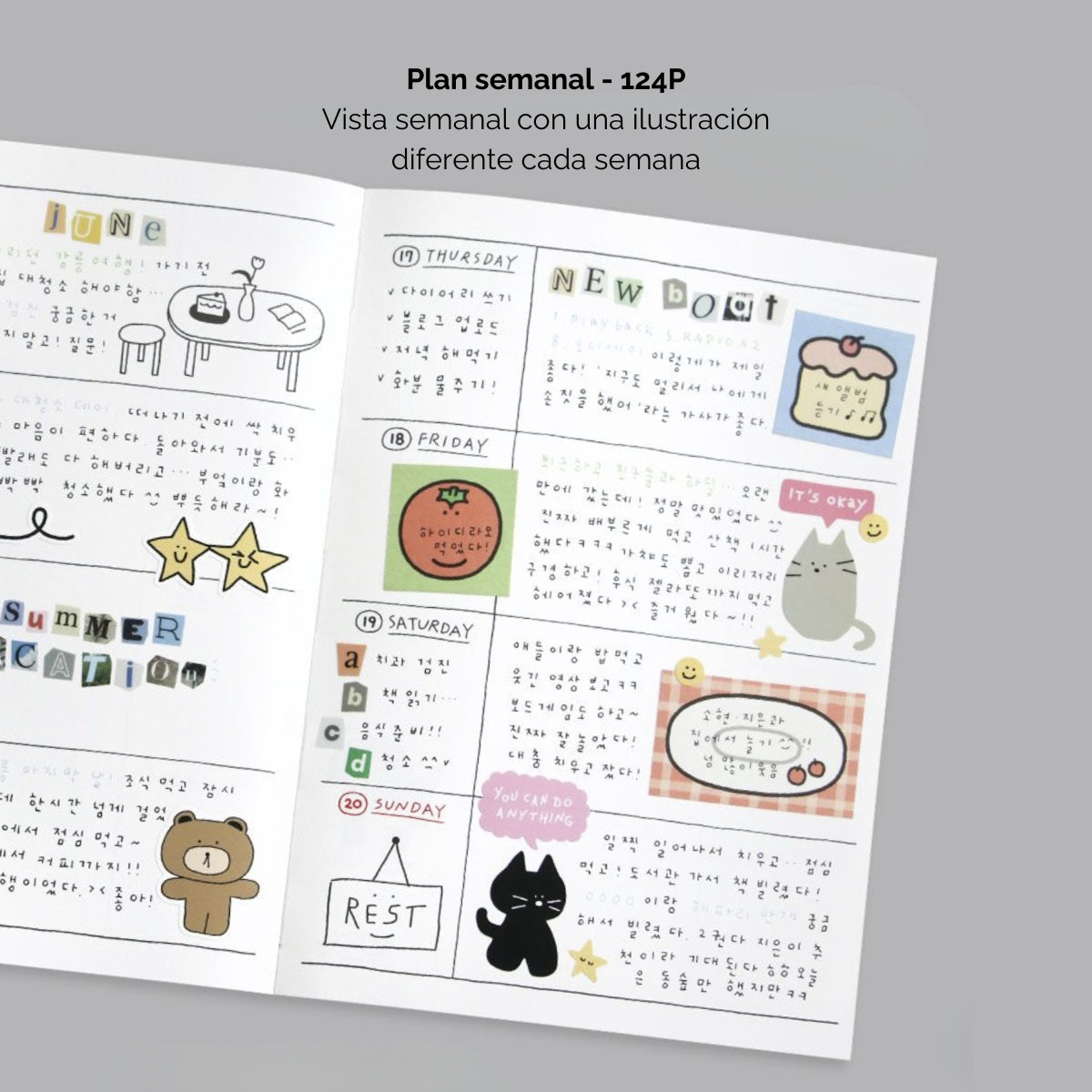 2027 Agenda semanal Doodle