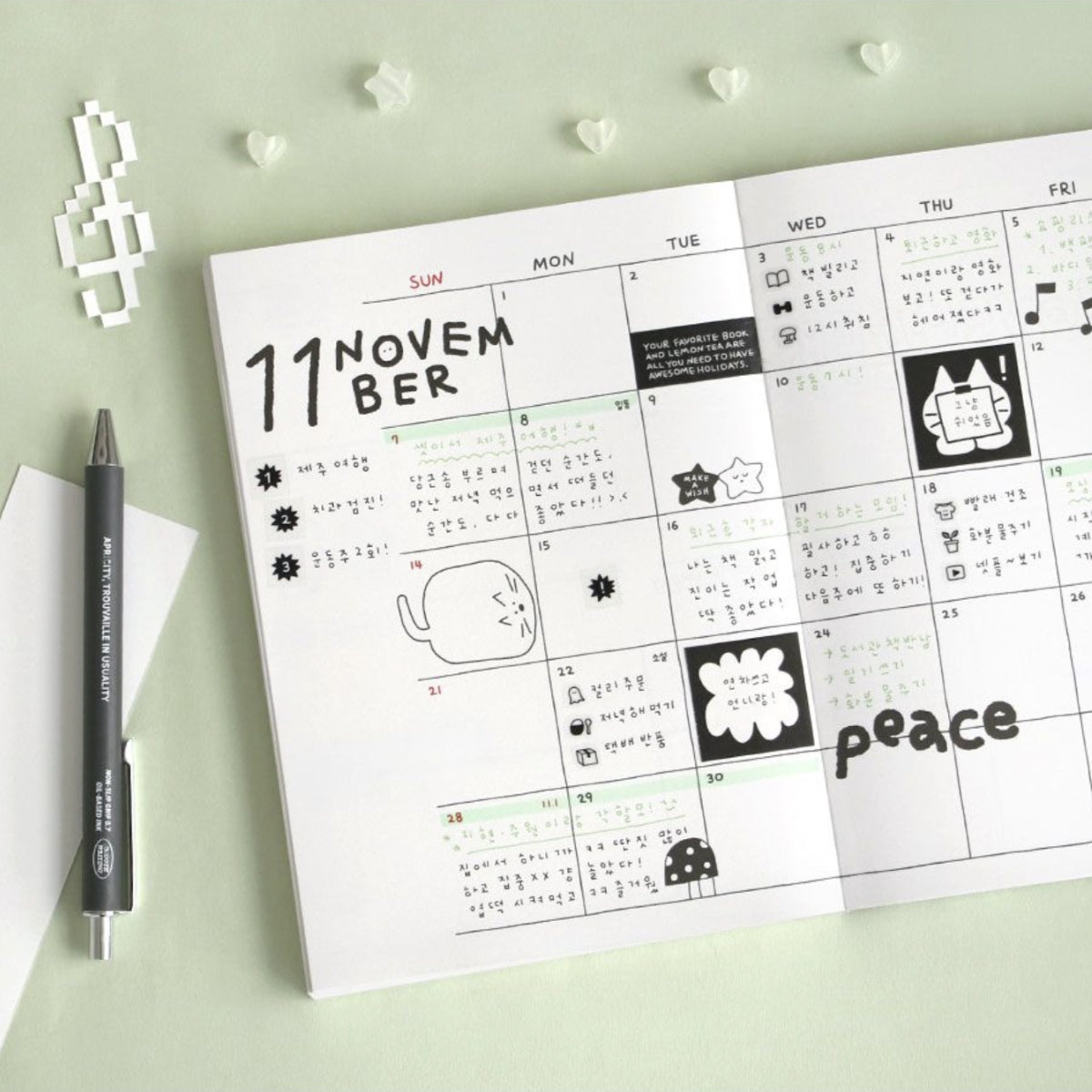 2027 Agenda semanal Doodle