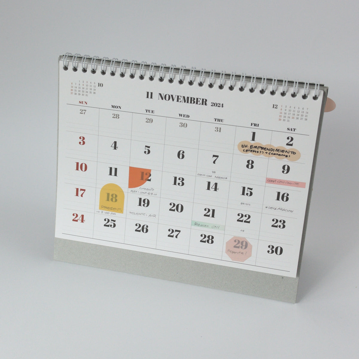 Calendario 2025 On The Desk (18 meses)