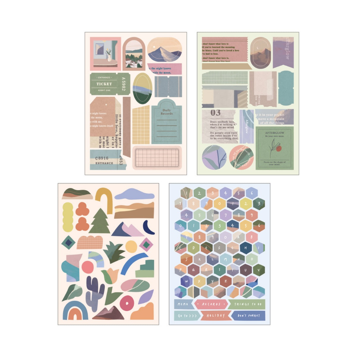 Sticker bundle Afterglow Nature