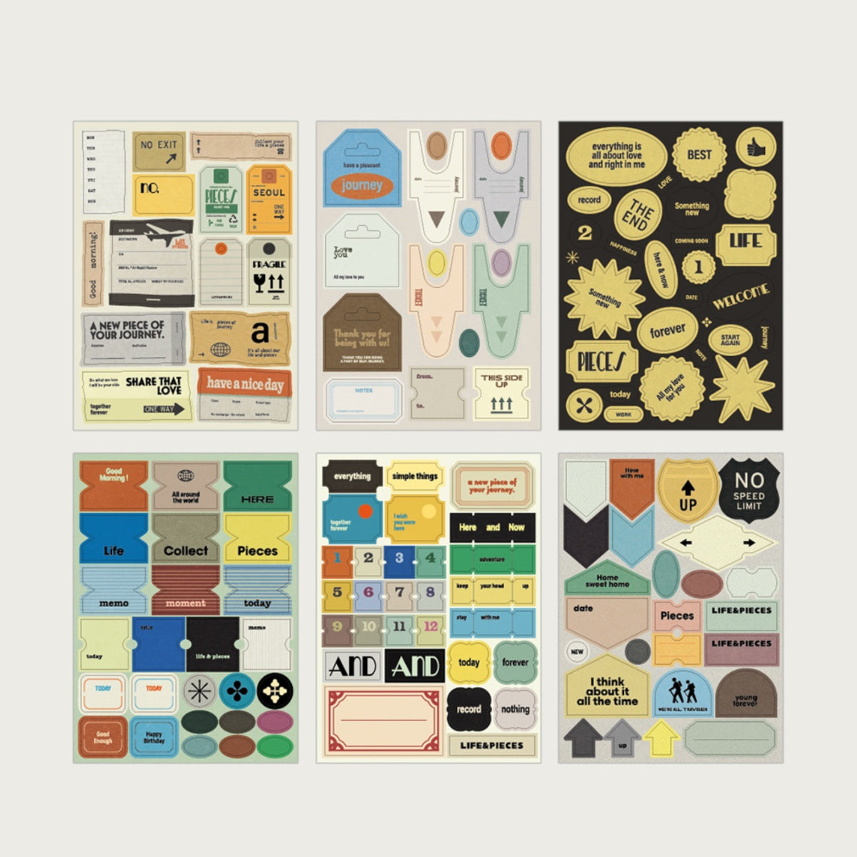Sticker bundle vintage Life & Pieces