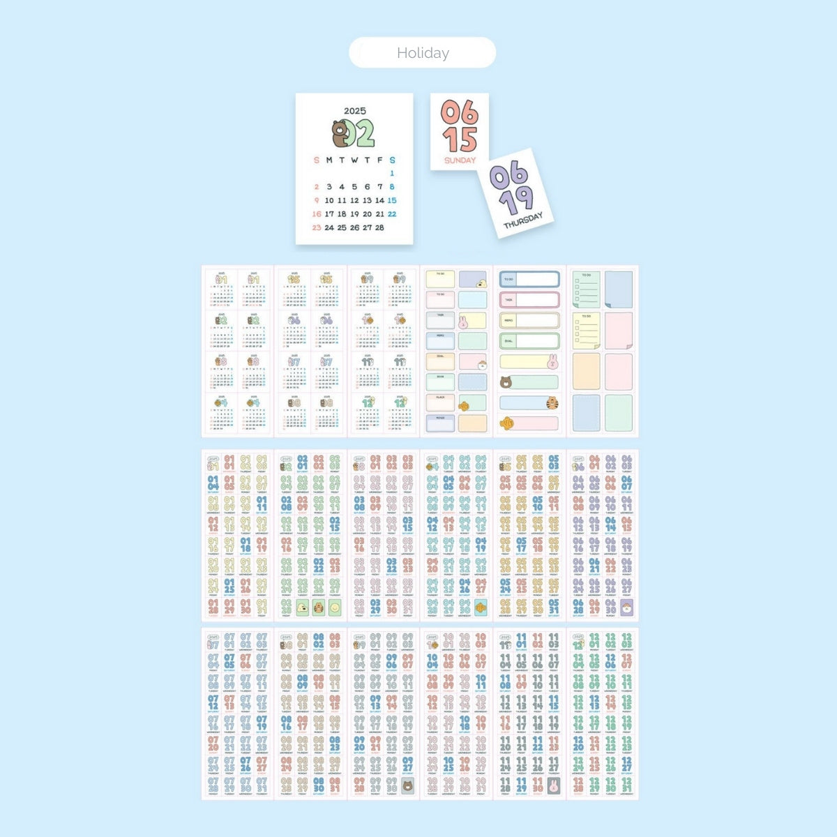 Sticker bundle de fechas Everyday