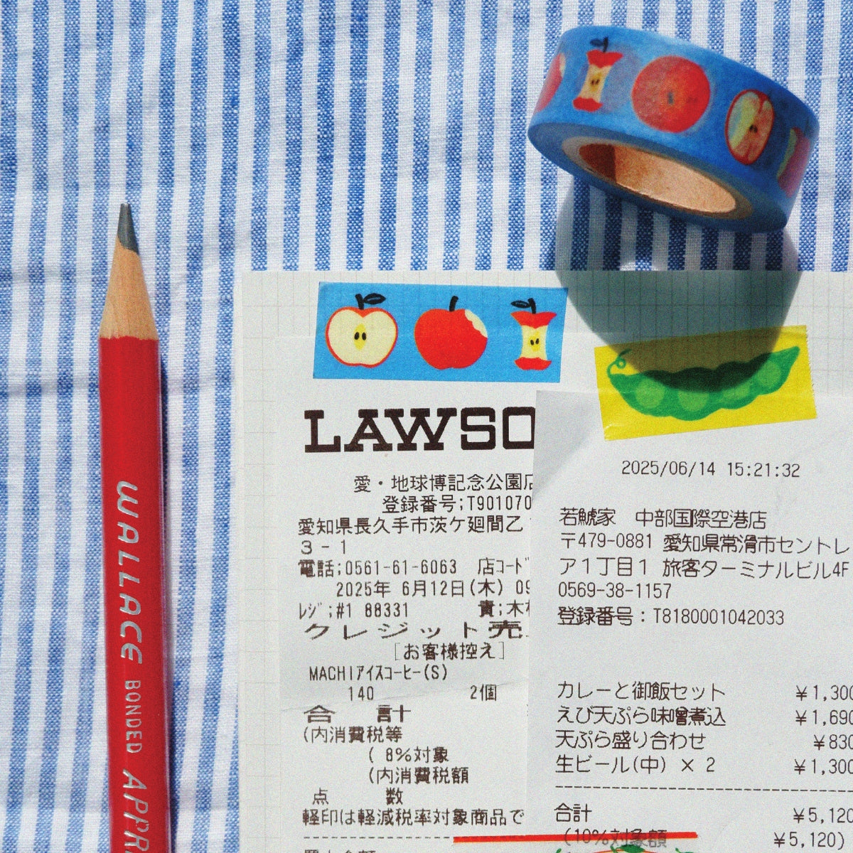 Washi tape Shape of the Apple