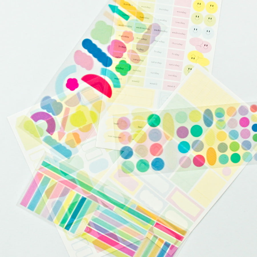 Sticker bundle de geometrias basicos - light