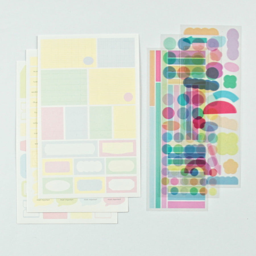 Sticker bundle de geometrias basicos - light