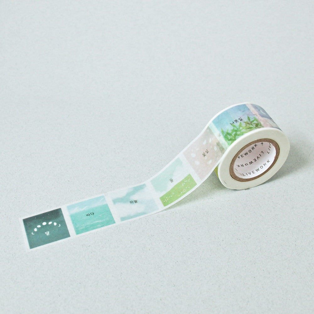 Washi tape en coreano romanticismo